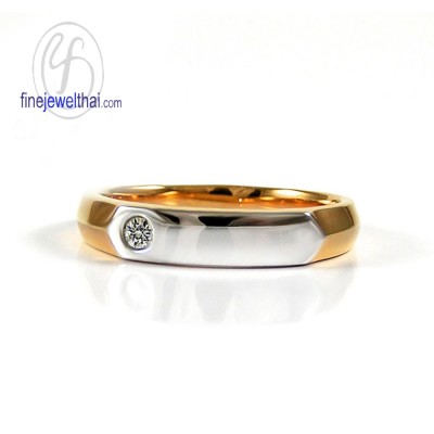 แหวนพิงค์โกลด์ แหวนเพชร แหวนแต่งงาน แหวนหมั้น - R1250DPG-1